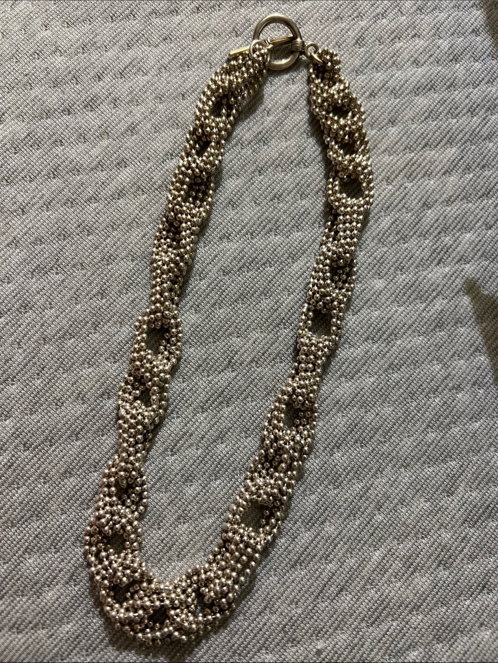MEREDITH FREDERICK Style
Beaded Link Twist Necklace - Silver